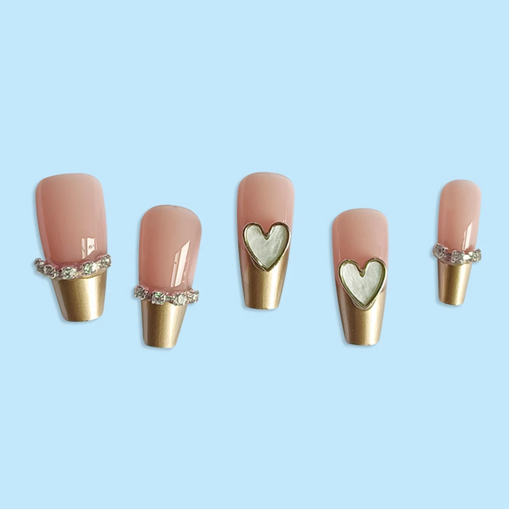 Women Link Chain Fake Nails with High Quality Resin Material for Stage Performance Festival