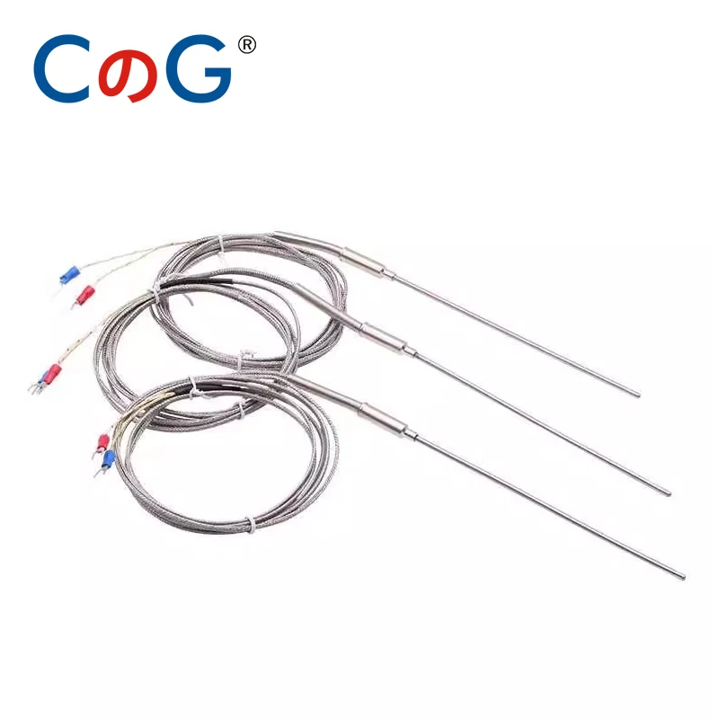 CG K Type Armored Thermocouple WRNK-191 High Precision Diameter1/1.5/2/3/4/5mm Bendable Temperature Sensor Probe with 1.5M Cable