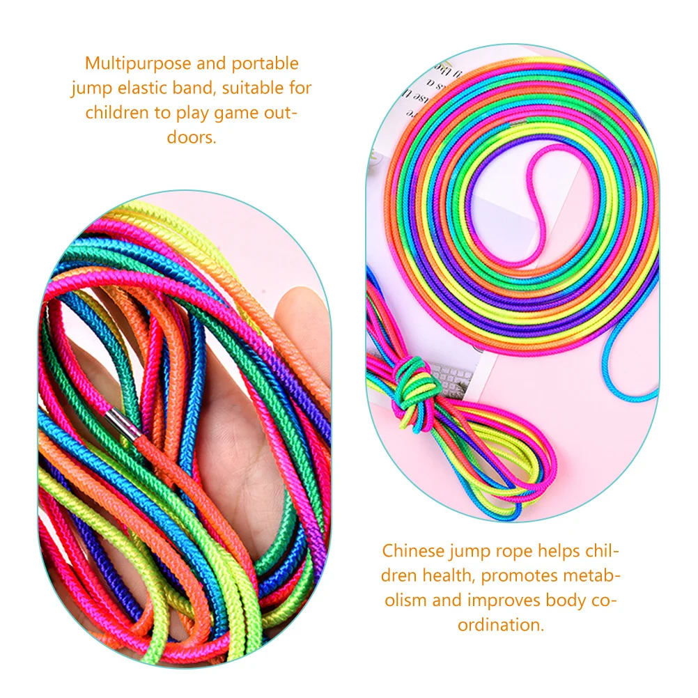 

Multipurpose Portable Jump Elastic Band Kids Outdoor Game Chinese Jump Rope Skipping Cotton Plastic Purple Child Girls