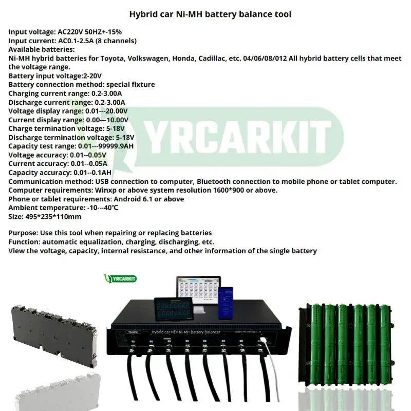 HEV Hybrid Car NiMH Battery Balance per Toyota Camry Prius Lexus caricabatterie per veicoli elettrici CT200H ES IS GS VW Touareg Cadillac