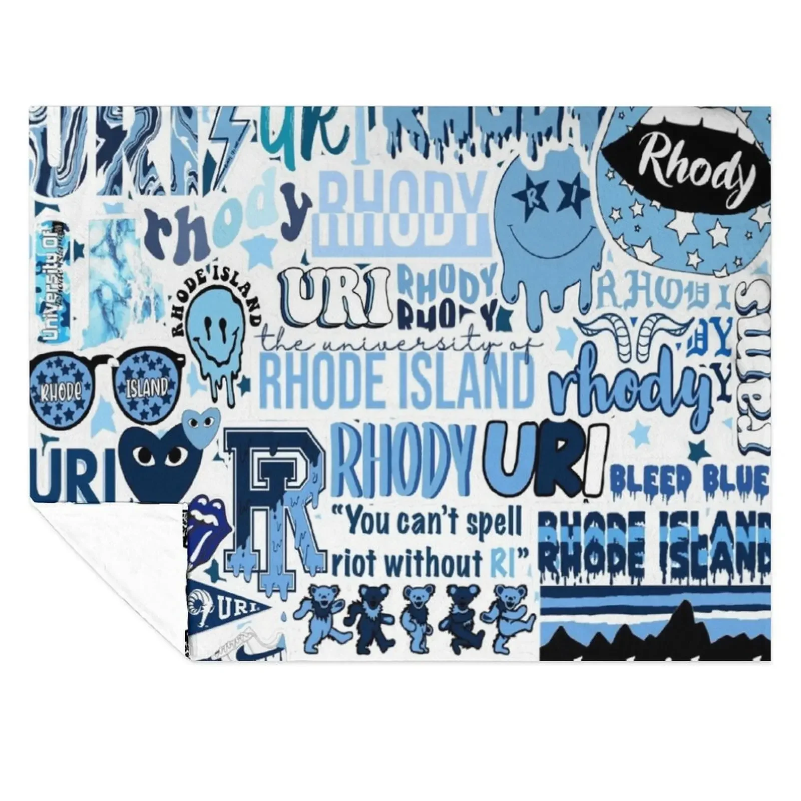 

URI Collage Design Throw Blanket Personalized Gift Large Sofa Sofas Blankets