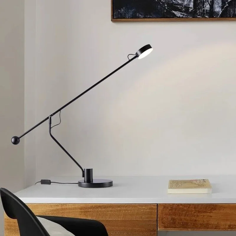 Imagem -05 - Candeeiro de Mesa Led com Design Italiano Preto Dobrável Ajustável Luz de Mesa para Leitura