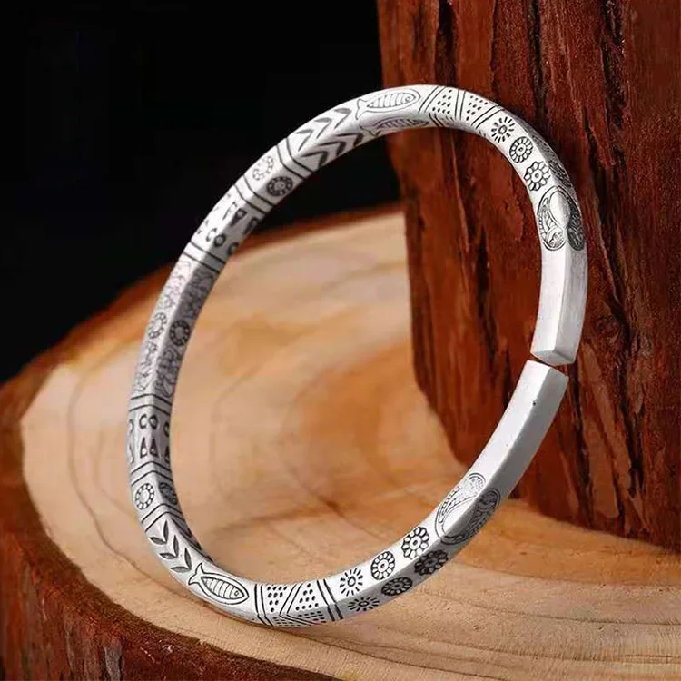 Retro Nordic Style Engraved Rune Bracelet, Fashionable Lucky Casual Bracelet, Suitable for Men and Women, Couple Jewelry Gifts