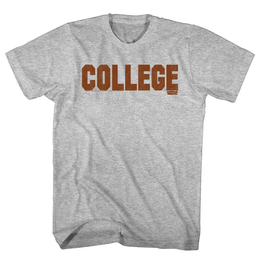 

Animal House Movie Men's T Shirt Belushi Comedy College Orange Logo Gray Heather