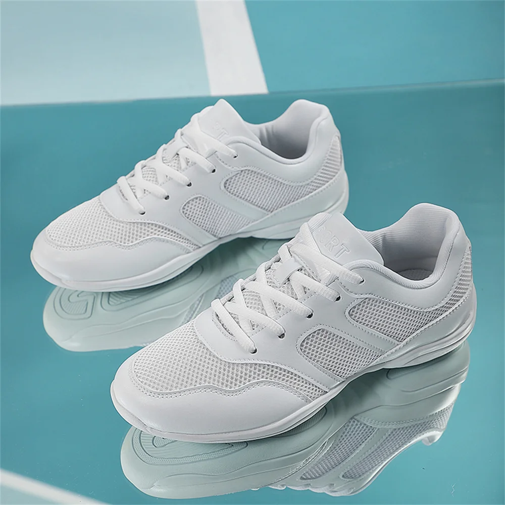 BAXINIER Girls White Cheer Shoes Trainers  Breathable Training Dance Tennis Shoes Lightweight Youth Cheer Competition Sneakers