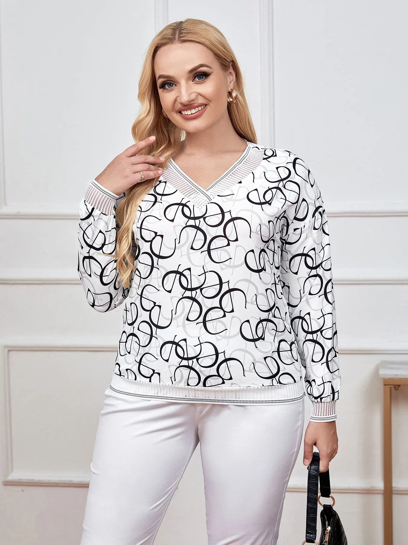 Top letni Top damski Plus Size elegancki, szykowny na pulchne modny Top damskie