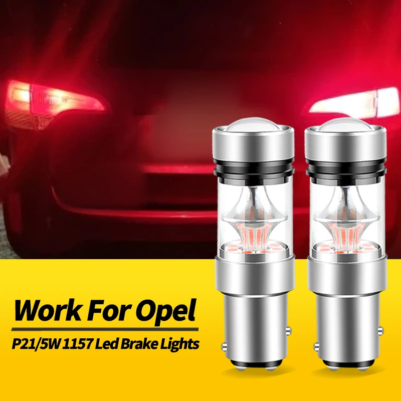 2PCS 1157 BAY15D P21/5W LED Brake Lights Bulbs Canbus For Opel Agila Antara Zafira A Arena Astra Campo Corsa Frontera Speedster