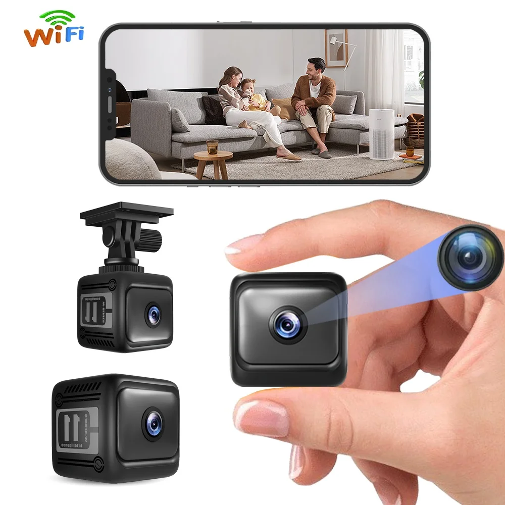 1080P HD Wifi Mini Camera Long-lasting Battery Life Smart Home Security Small Camcorder Night Vision Motion Detection Body Cam