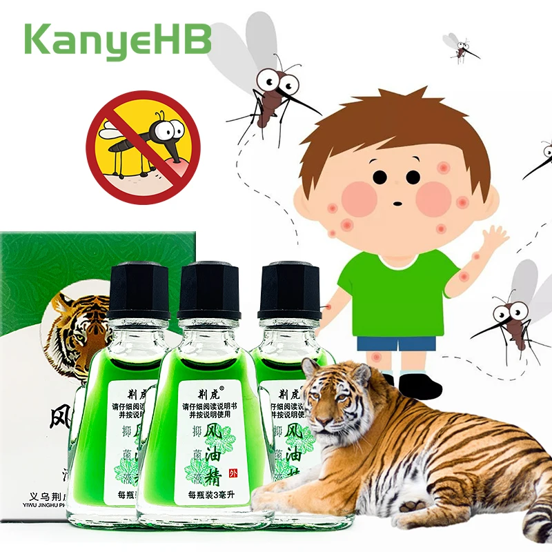 

3pcs Tiger Balm Oil Anti-mosquito Bites Itching Refreshing Relieve Headache Motion Sickness Muscle Ache Herbal Cooling Oil A1080