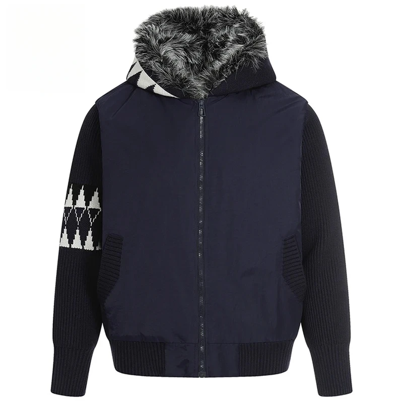 

Winter Jackets Men Plush Thicken Warm Parkas Coats Vintage Loose Hooded Padded Jackets Streetwear Harajuku Jackets Outwear