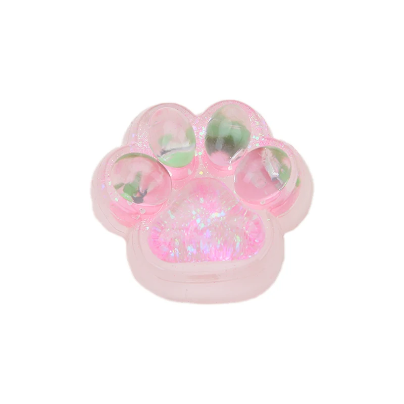 Stress Relief Elastic Strawberry Cat Claw Decompression Toys Kids Anti-stress Soft TPR Slow Rebound Sequins Maltose Pinch Toy