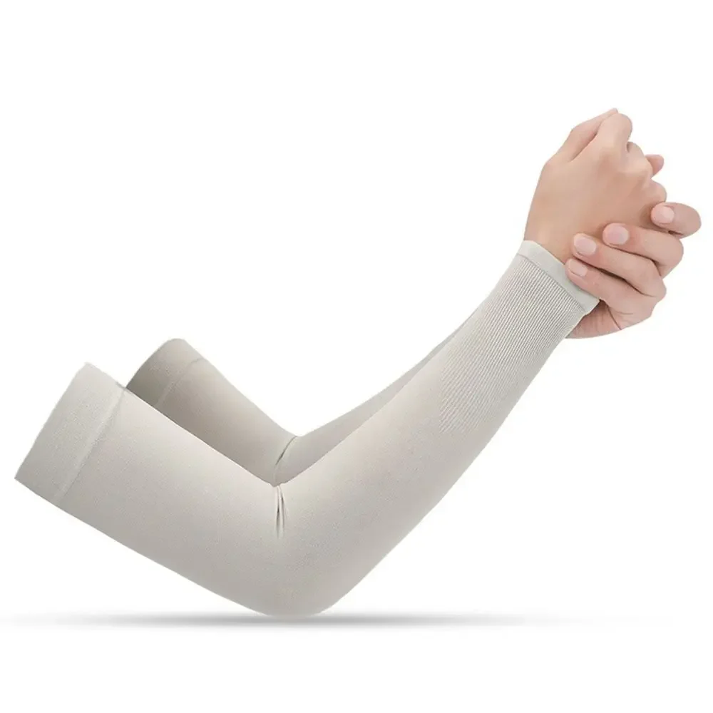 Calentadores de brazo deportivos, cubierta de mano con protección solar UV, calentador de refrigeración para correr, pescar y ciclismo, 1 par