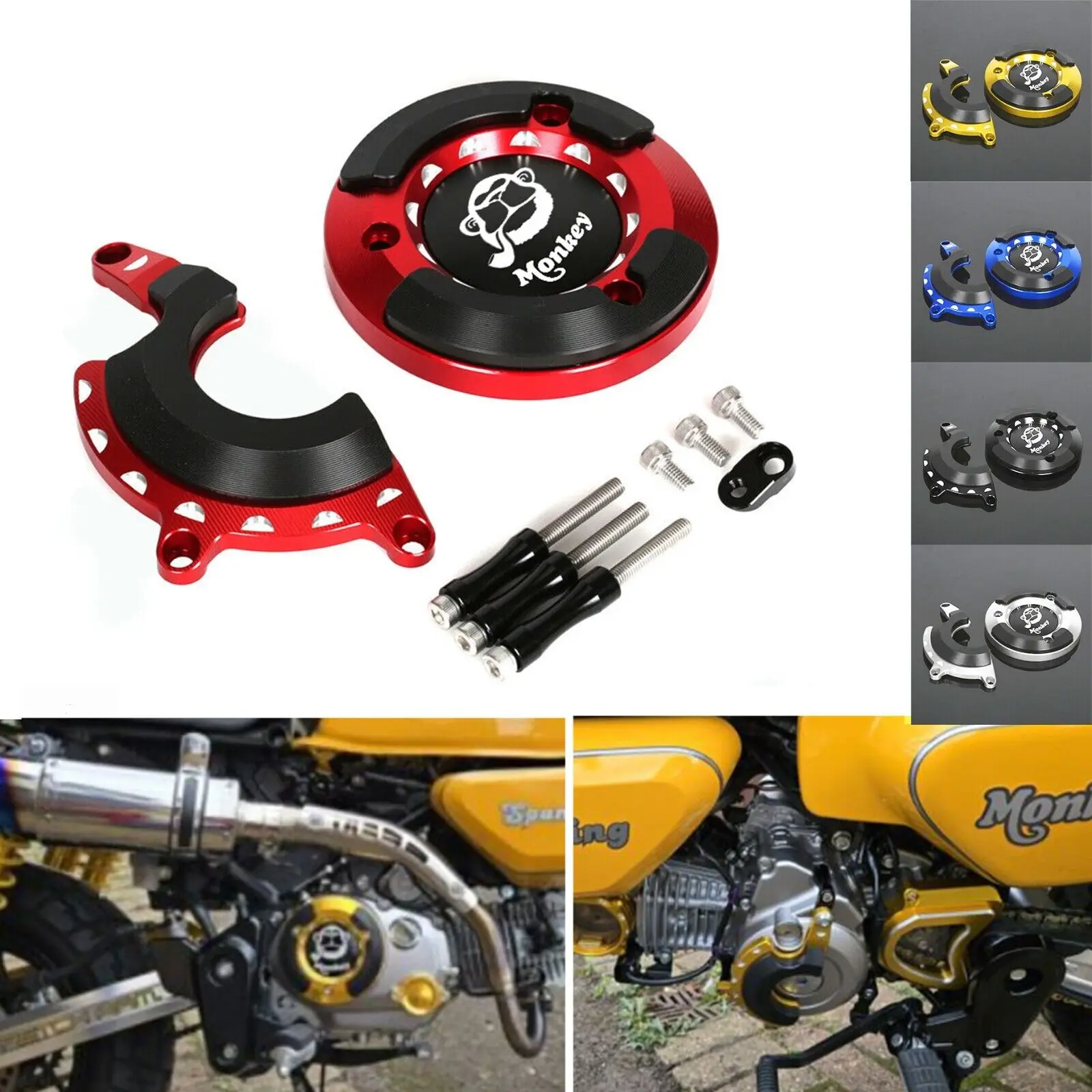 

Двигатель мотоцикла 3D левый и правый слайдер крышки двигателя для Honda Monkey 125 2022-2024 JB03 Z125 материковый Китай