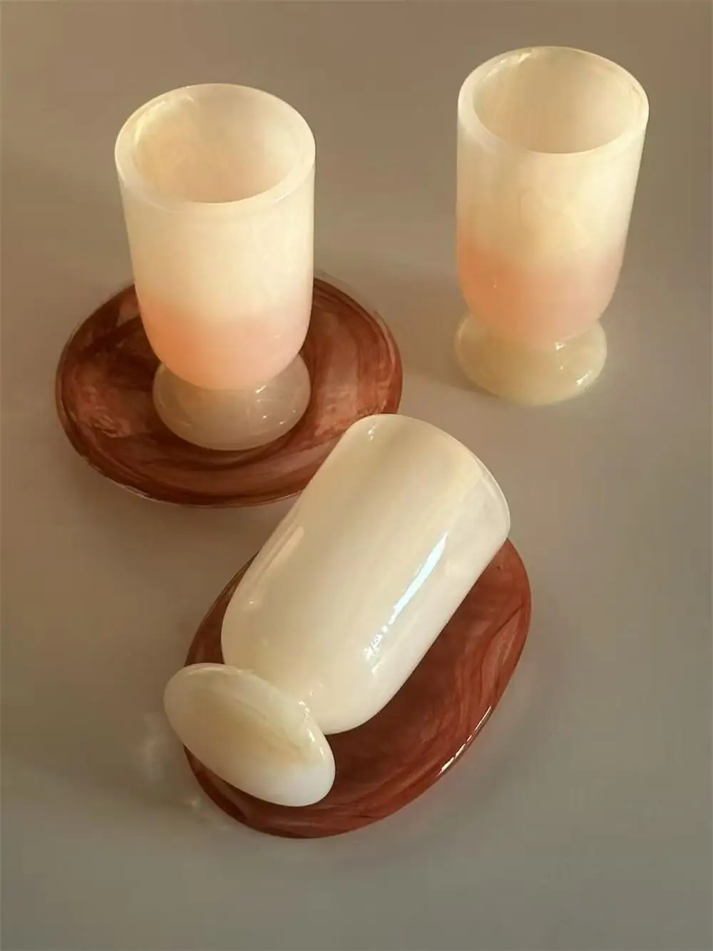 Retro Cloud Jade Glass Cup Moonlight Glass Goblet Cup Wine Coffee Milk Glass Cup Afternoon Tea Glass Cup