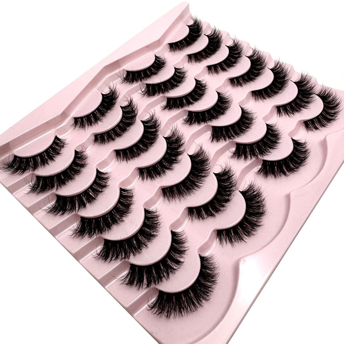 14 paires oeil de chat naturel 3d vison cils doux Faux Cils croix désordre Dense Extension de Cils Maquillaje Faux Cils Maquillaje
