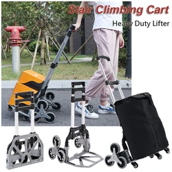 150KG All Terrain Stair Climbing Cart Hand Truck with Travel Bag Folding Trolley for Upstairs Cargo Furniture Moving Camping