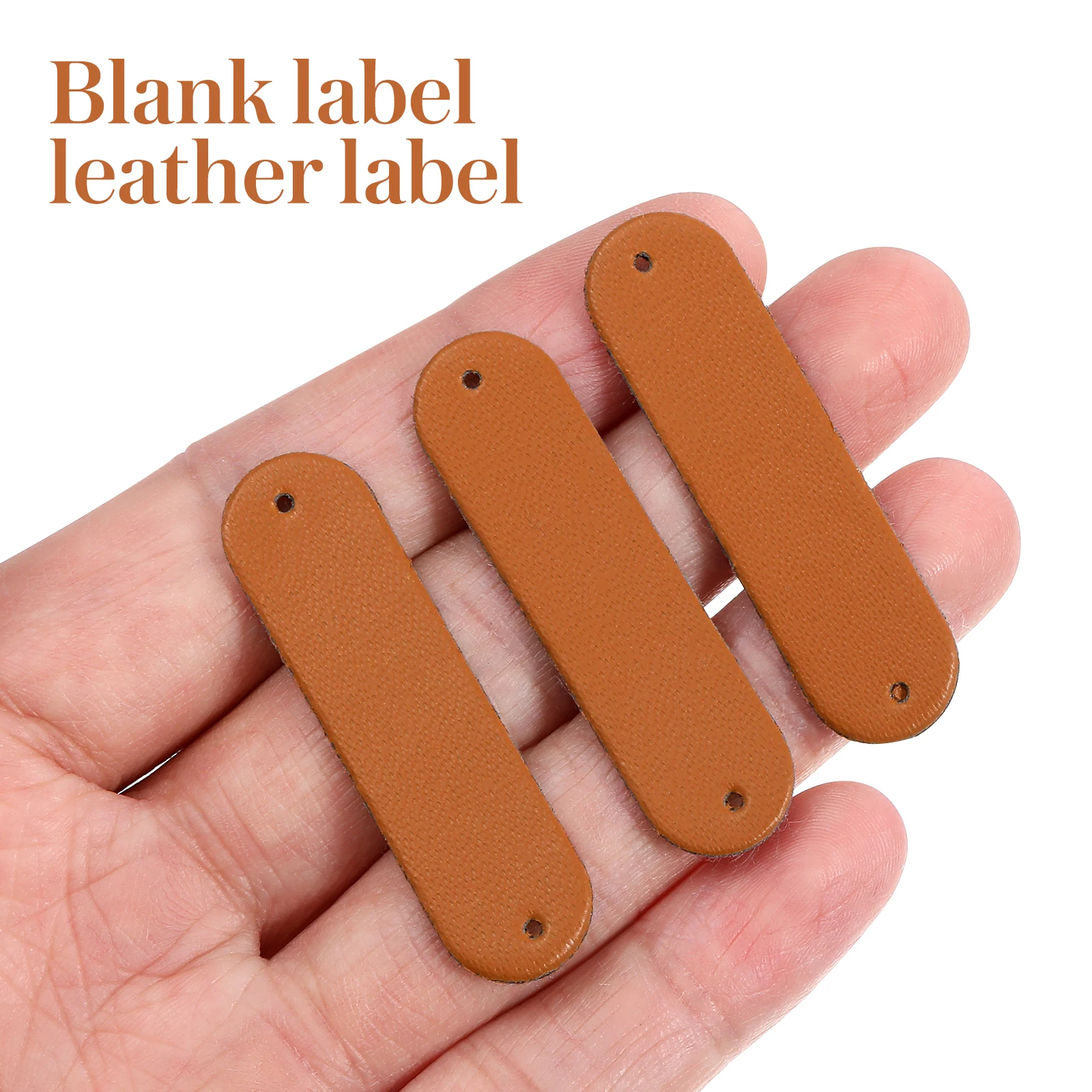 

100pcs Blank Clothing DIY Labels Reusable Durable Fashion Custom Tags for Crafts Accessories Wallet Handmade PU