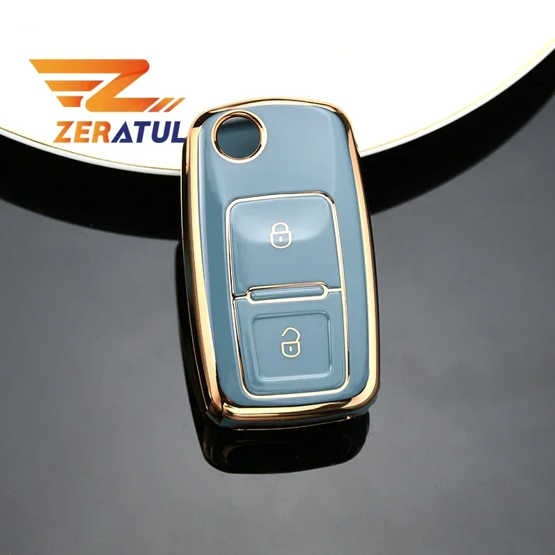 Car Key Case Cover For VW Volkswagen Golf 4 5 6 MK4 Amarok Polo Bora Jetta Altea Alhambra Passat Beetle Caddy Tiguan Shell Fob