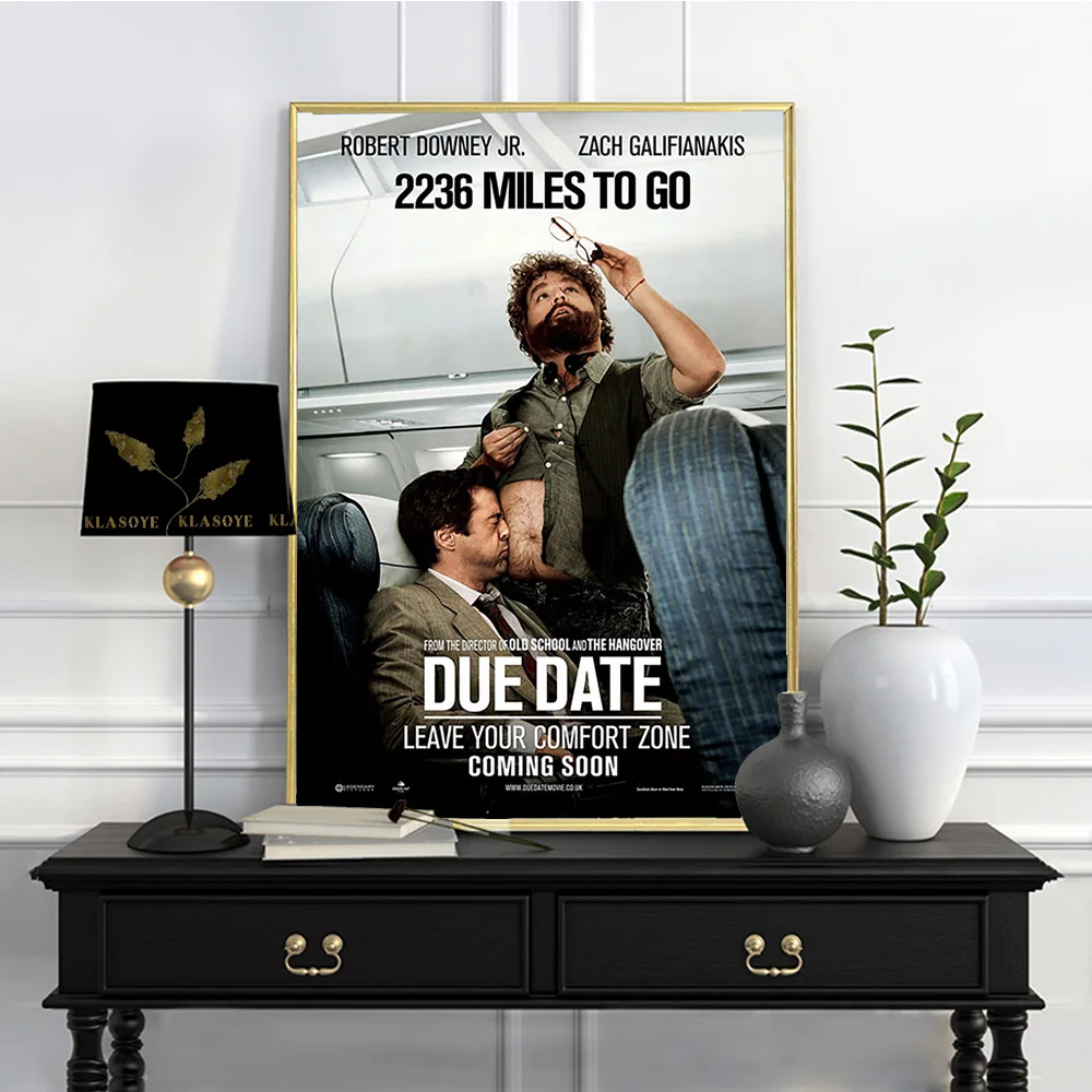 Due Date Road Movie Modern Art Print Poster Zach Galivanakis Robert Downey Jr Canvas Wall Sticker Home Decor