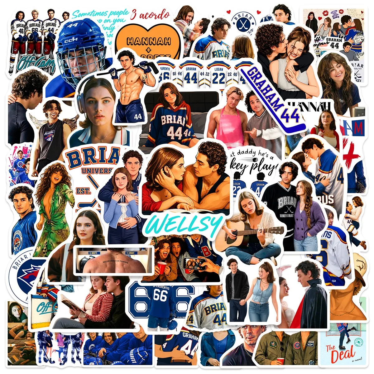 55 Stück American TV Off Campus Staffel 1 Aufkleber DIY Scrapbook Laptop Schreibwaren Gitarre Koffer Auto Anime Aufkleber Spielzeug