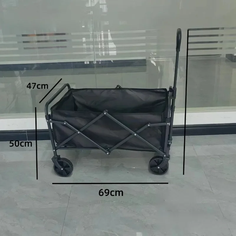 عربة محمولة للاستخدام الخارجي، عربة قابلة للطي شديدة التحمل، تصميم محمل سلس، عربة نزهة، تخزين مريح قابل للطي