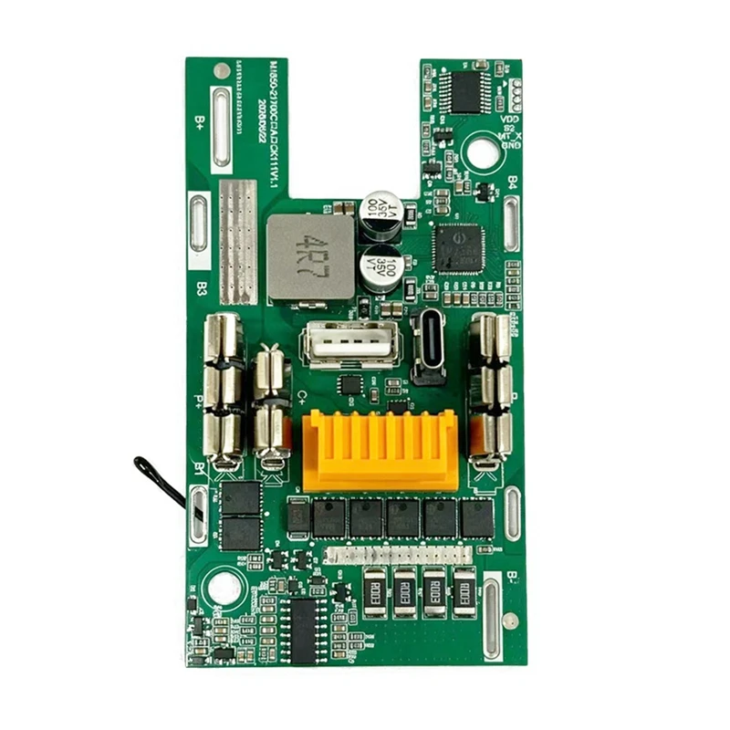 DT23 BMS Protection Board for BL1850 2-Way Type-C Fast Charging USB Output Power Tool Battery Bank