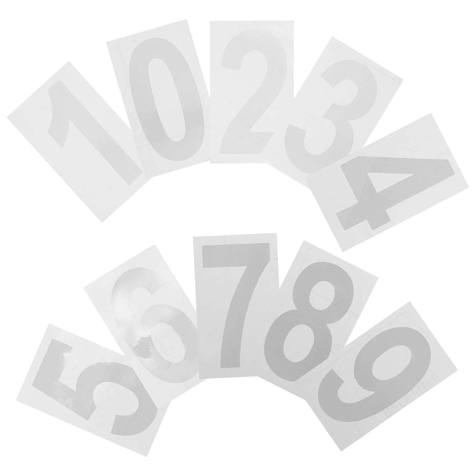 

10 Sheets Weatherproof Reflective Number Stickers Large DIY Adhesive Numbers for Mailbox Trash Can Outdoor Use