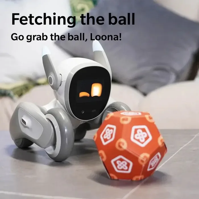 Loona robot perro de estimação reconocimiento visual de voz brinquedo robot programable carregamento automático presente
