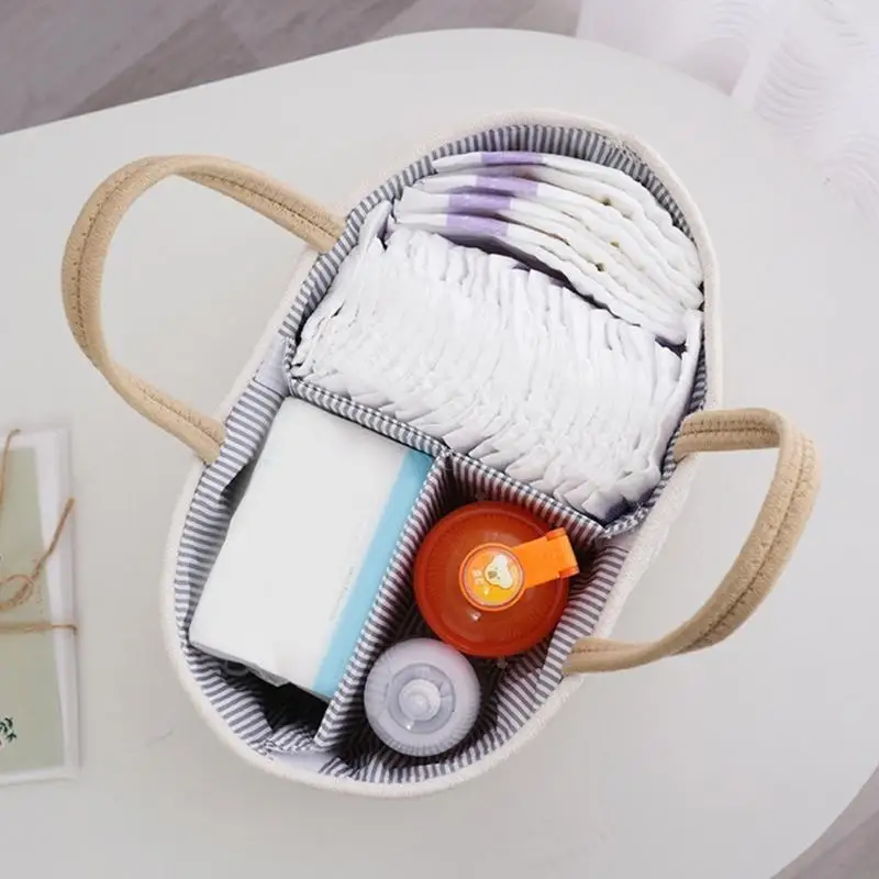 Large Capacity Baby Diaper Storage Basket Portable Nappy Organiser Case Container for Nursery and Car Item Store 24BE