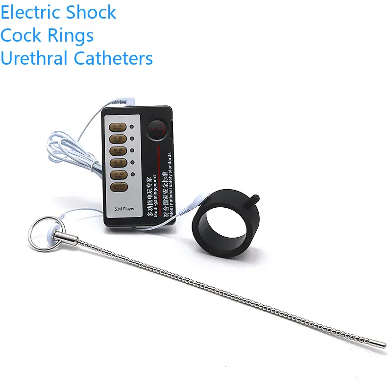 Penis Plug Katheter Electro Stimulatie Medisch Thema Seksspeeltjes Nieuwe Elektrische Schok Urethrale Katheter Geluid Massage Penis Ringen