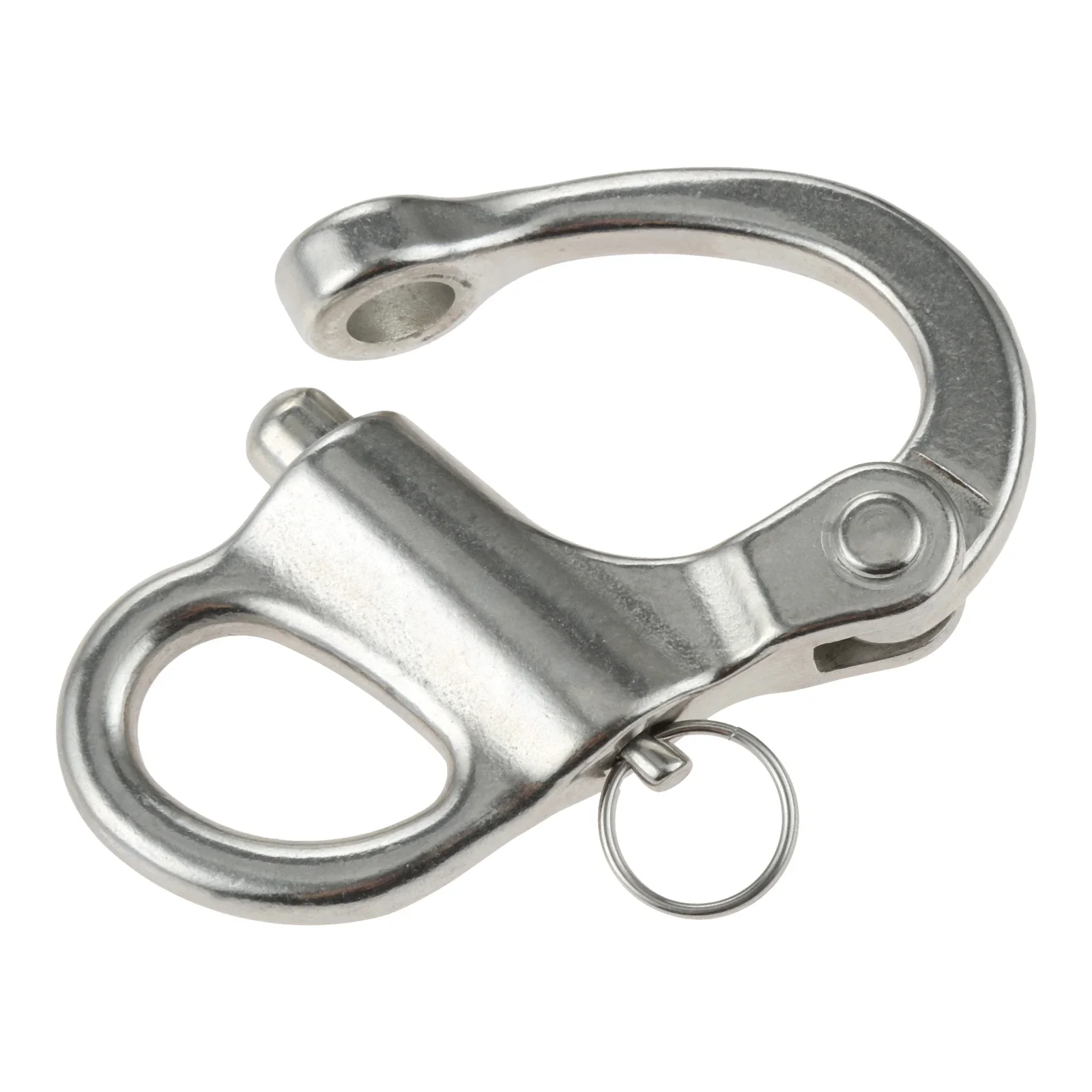 Карабин из нержавеющей стали 316, карабин с фиксированным глазом, карабин с быстроразъемным пружинным кольцом, зажимные булавки, морская фурнитура 35/52/69/96 мм Карабин из нержавеющей стали 316, карабин с фиксированным глазом, карабин с быстроразъемным пружинным кольцом, зажимные булавки, морская фурнитура 35/52/69/96 мм