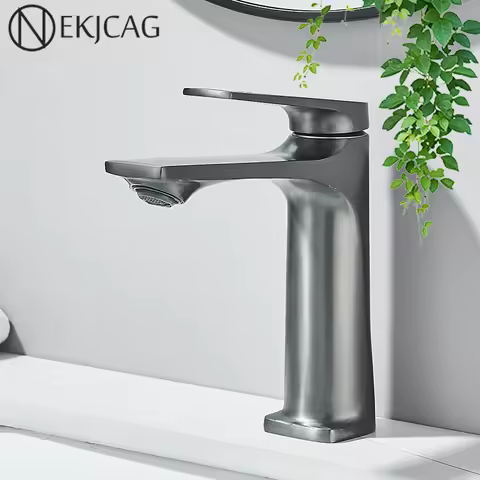 Modern Bathroom Wash Basin Faucet Single Handle Deck Mounted Sink Tap Hot And Cold Water Mixer