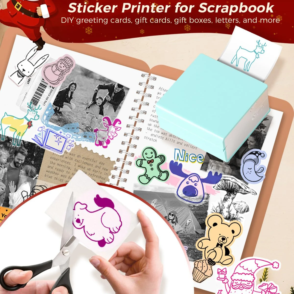 Color Text Transparent Thermal Paper Pink/Cyan/Blue Text on Clear Sticker Paper 53mm Compatible with M02/M02S/M02 PRO/M04S/M04AS