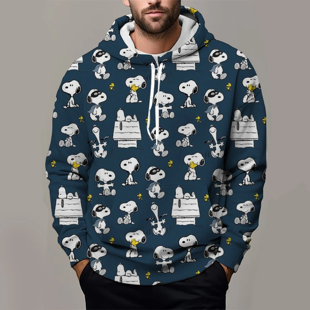 2024 Hot sale Snoopy 3D Printed Boys and Girls Spring and Autumn New Fashion Hoodies men’ s Adult Street Leisure pullover