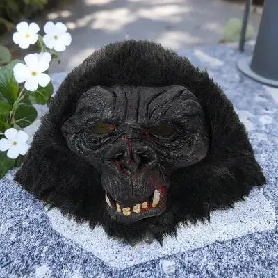 Gorilla hoofdmasker levensechte Halloween Party kostuum dier cosplay foto prop enge horror masker foto prop Mardi Gras maskers