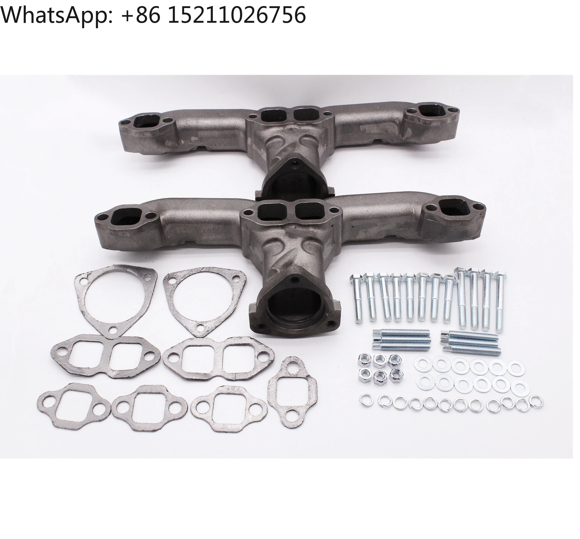 Fits for Chevy SBC 350 Corvette 1962-63 Rams Horn Exhaust Headers W/ 2.5