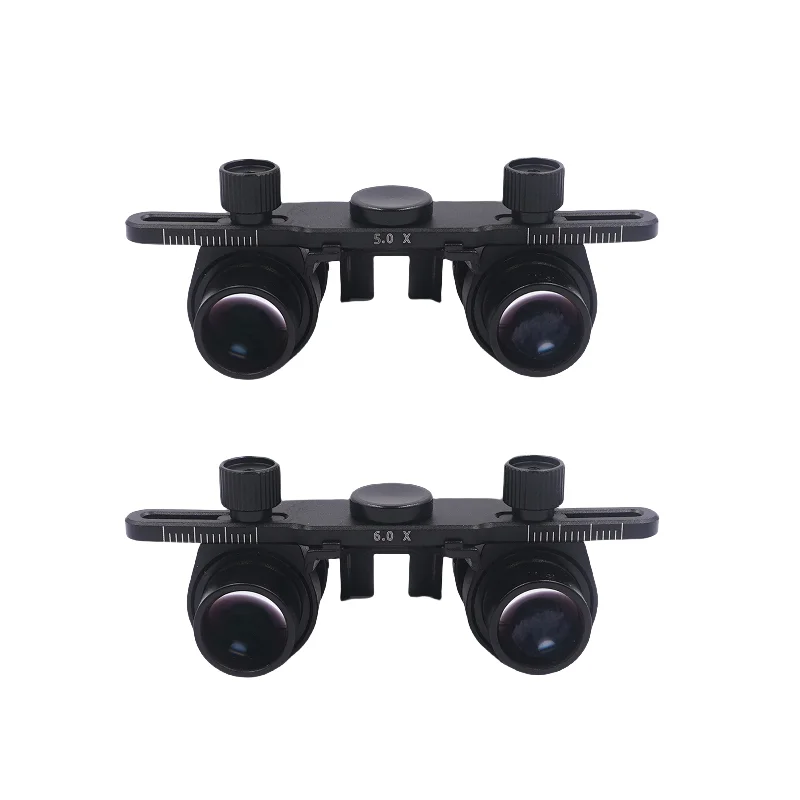 5X/6X den tal Magnifier Glasses Loupes Accessories den tal LED Headlight Binocular Loupes Dentist Surgical Headlamp den tistry