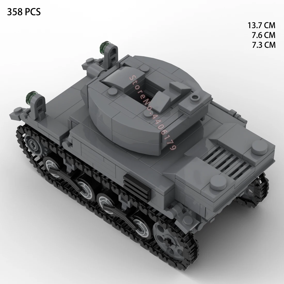 حار العسكرية WW2 الجيش الأمريكي M5 Howitzers عربة نارية المركبات الفنية بناء كتل blitzkrieg أسلحة الحرب الطوب لعب للهدايا #4