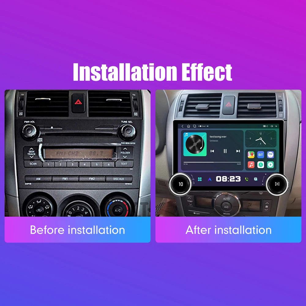 11.8 Inch 2K Double Knobs 2 Din Car Radio For Honda Corolla 2007-2013 Car Radio DVD Multimedia Video Player Android Auto Carplay