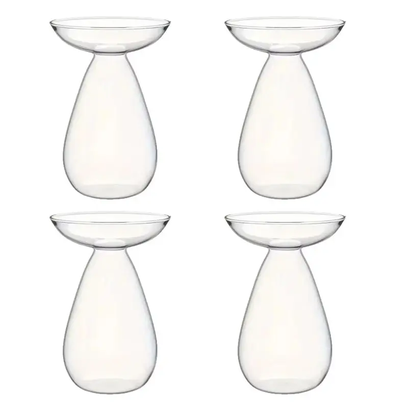 Hot Selling-Glass For Growing Planter Avocado Hydroponic Vase Transparent Plant Propagation Station Avocado Tree Flower Vase 4PC