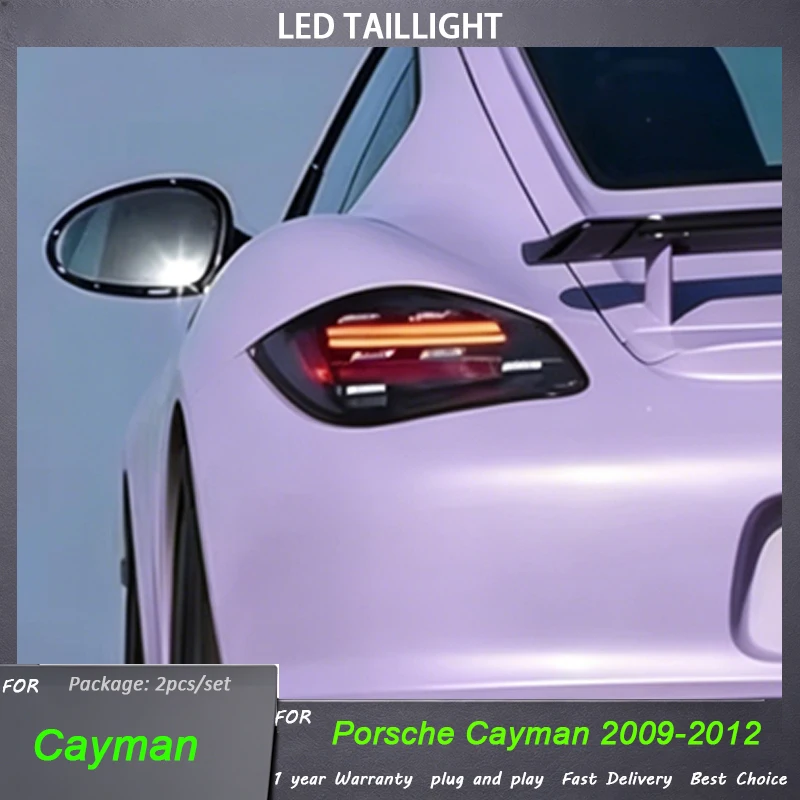 Car LED Taillights For Porsche Cayman 987.2 2009-2012 DRL Rear Dynamic Turn Signal Brake Reverse Fog Light 987 Boxster Tail Lamp