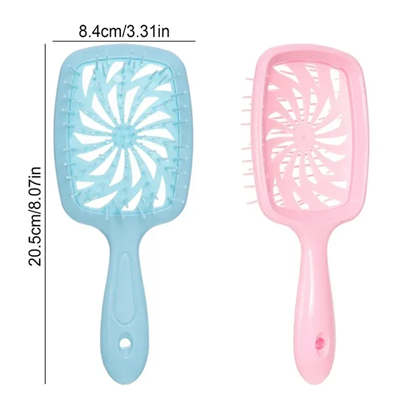 Detangling Hair Brush Women Tangled Hair Comb Windmill Hollow Out Scalp Massage Combs Wet Curly Hair Brushes Barber Styling Tool