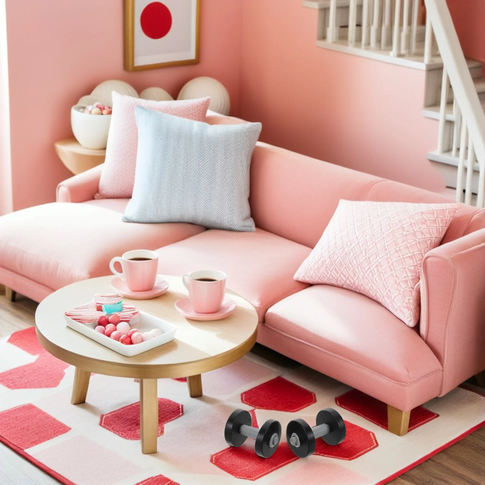 

4 шт. набор миниатюрных гантелей, реалистичные штанги, мини-аксессуары для тренажерного зала, декоративные мини-спортивные гантели, микро-реквизит для ландшафтного дизайна