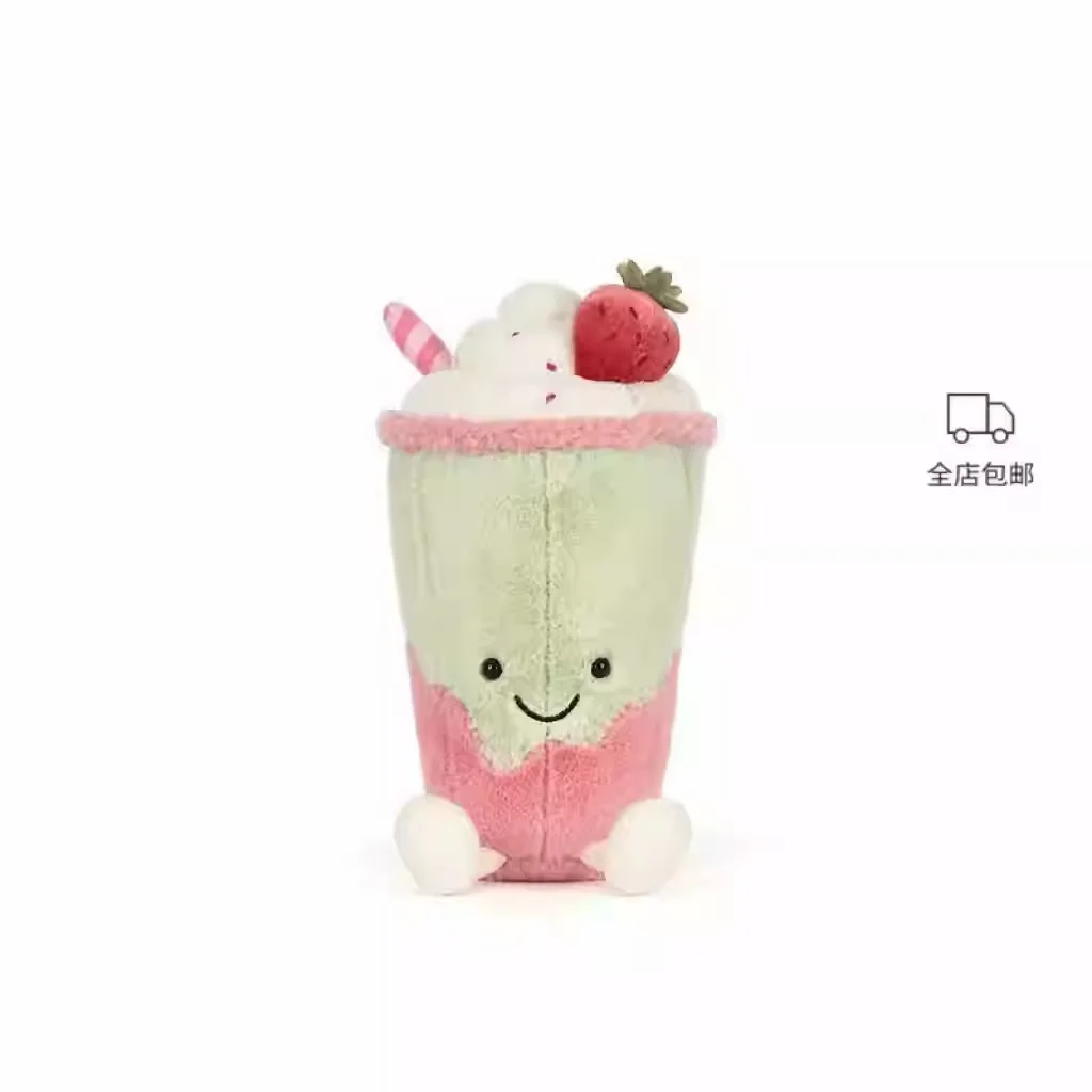 

Плюшевая игрушка-кукла Jellycat Fun Berry Latte Strawberry Latte, лимитированная серия Shanghai, подарок