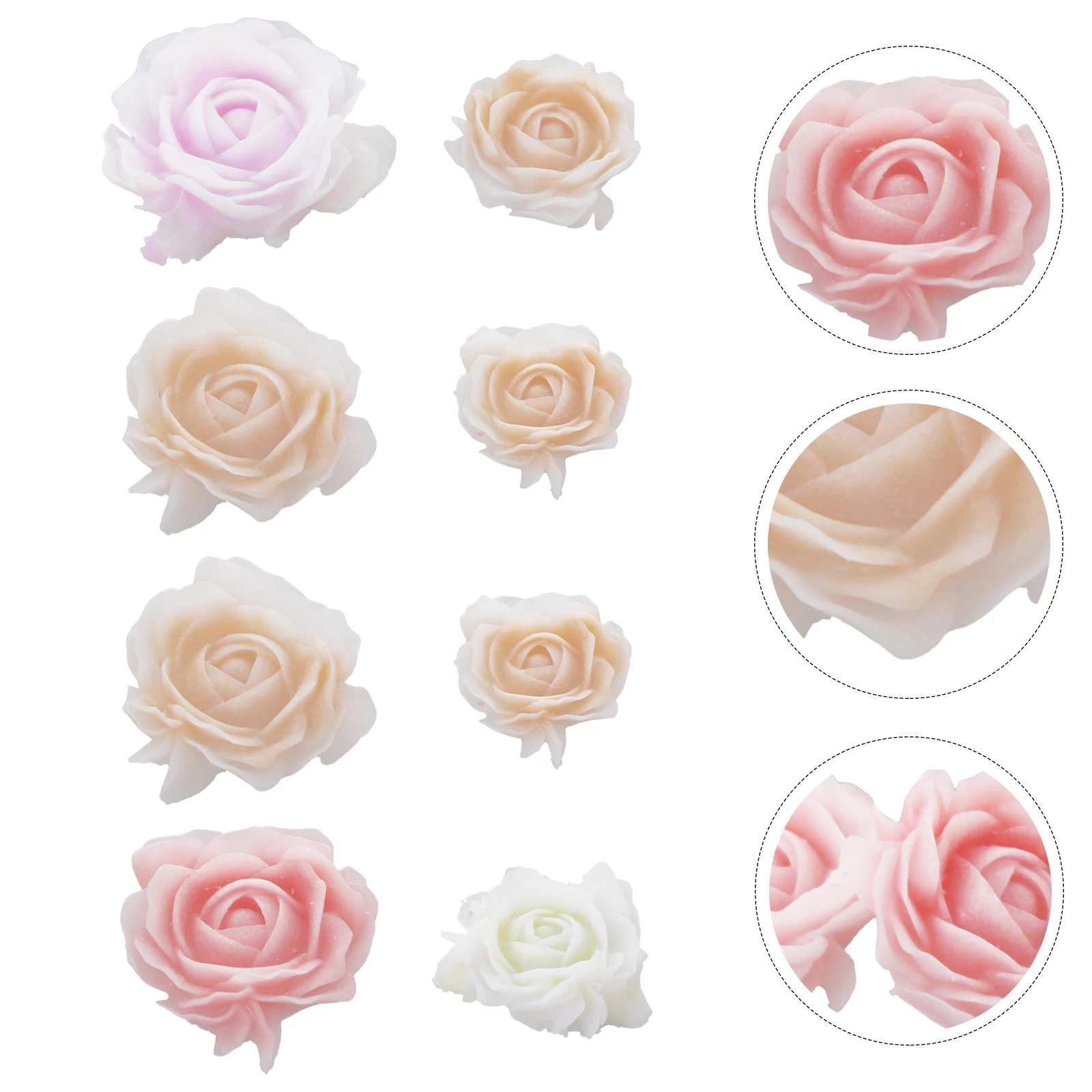 

50 Pcs Rose Nail Art Jewelry Accessories Decor Flower Decoration Charm Craft Accessory Mini Charms Decorate