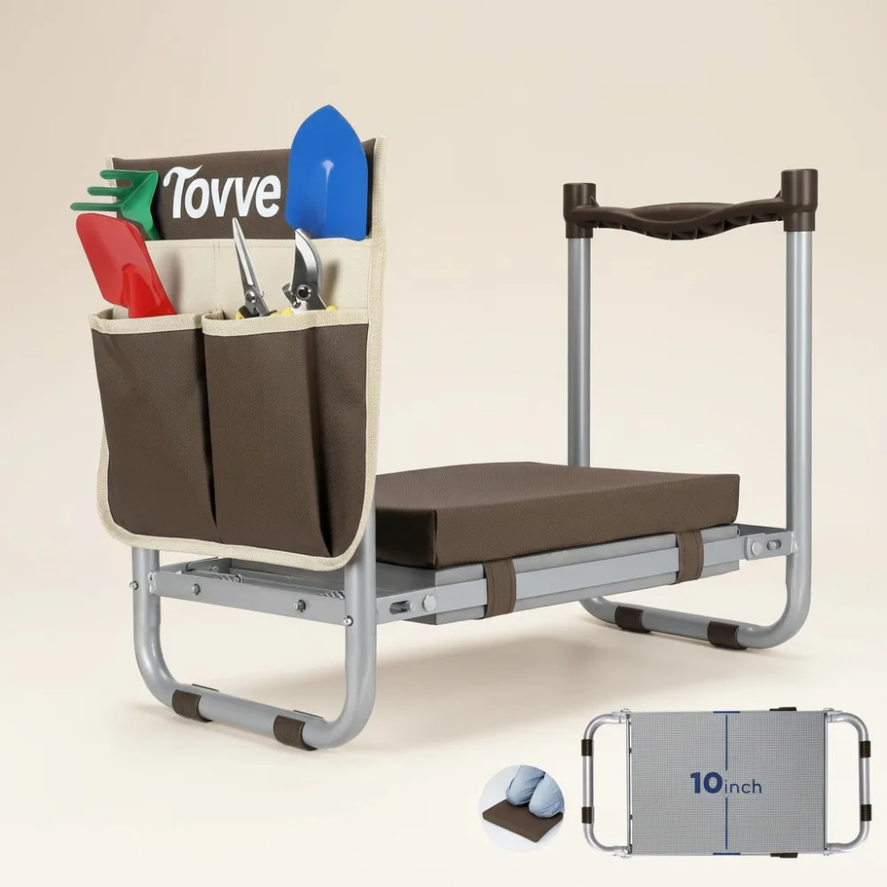 

Foldable Garden Kneeler Seat with Tool Bag, Heavy Duty Stool for Women Seniors Mom Gardening Gifts