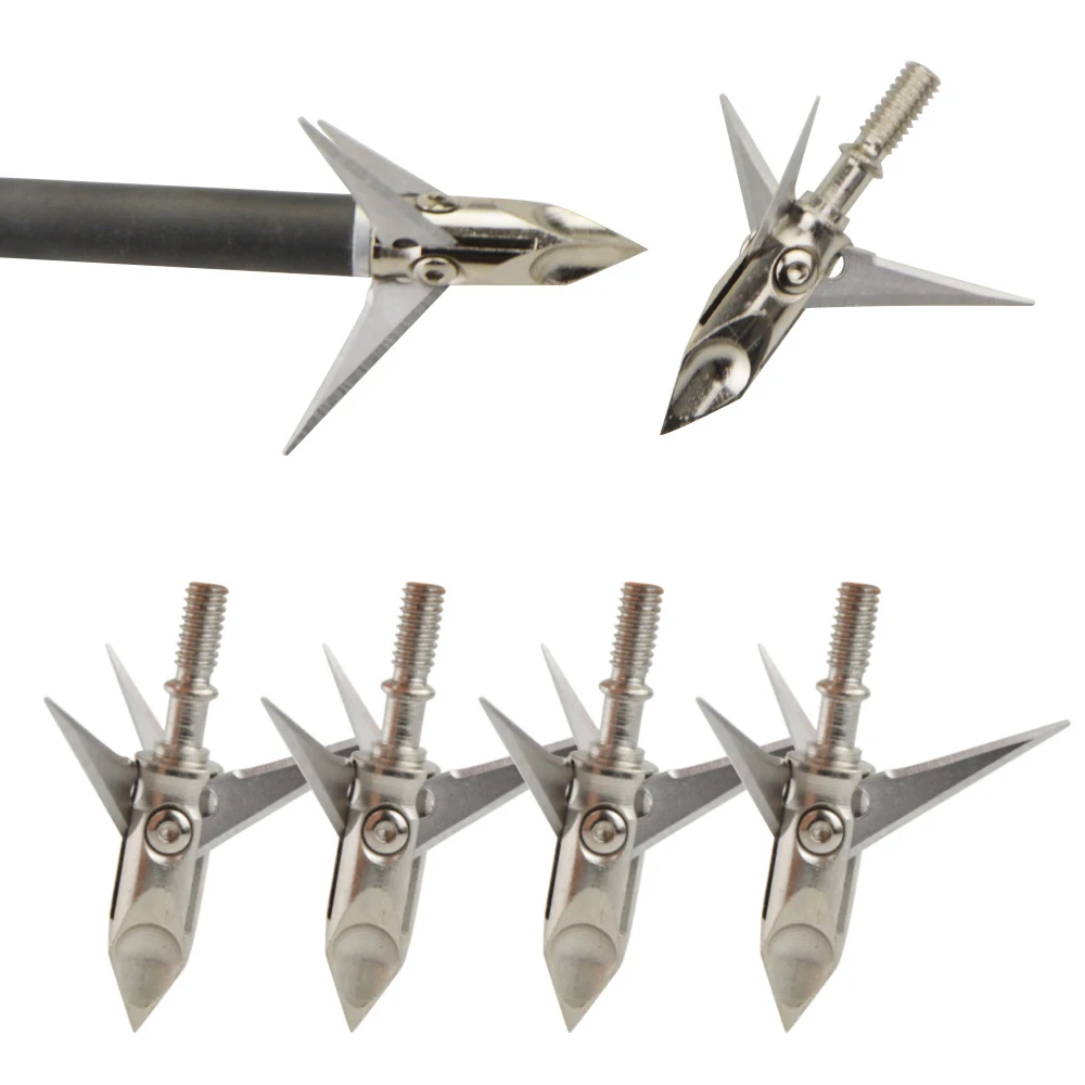 

12 шт. наконечников для стрел из нержавеющей стали, 100 гран, лезвие- Broadhead, винтовые, для взрослых, для стрельбы на открытом воздухе, охоты, спортивной стрельбы по мишеням