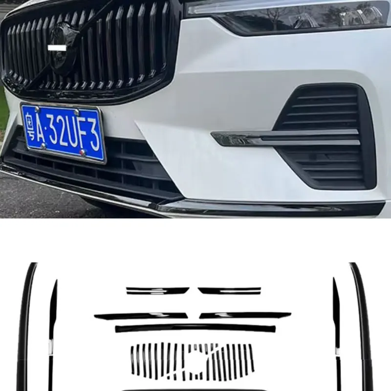 

Black car sticker window front fog light body decoration for Volvo XC60 2018-2026