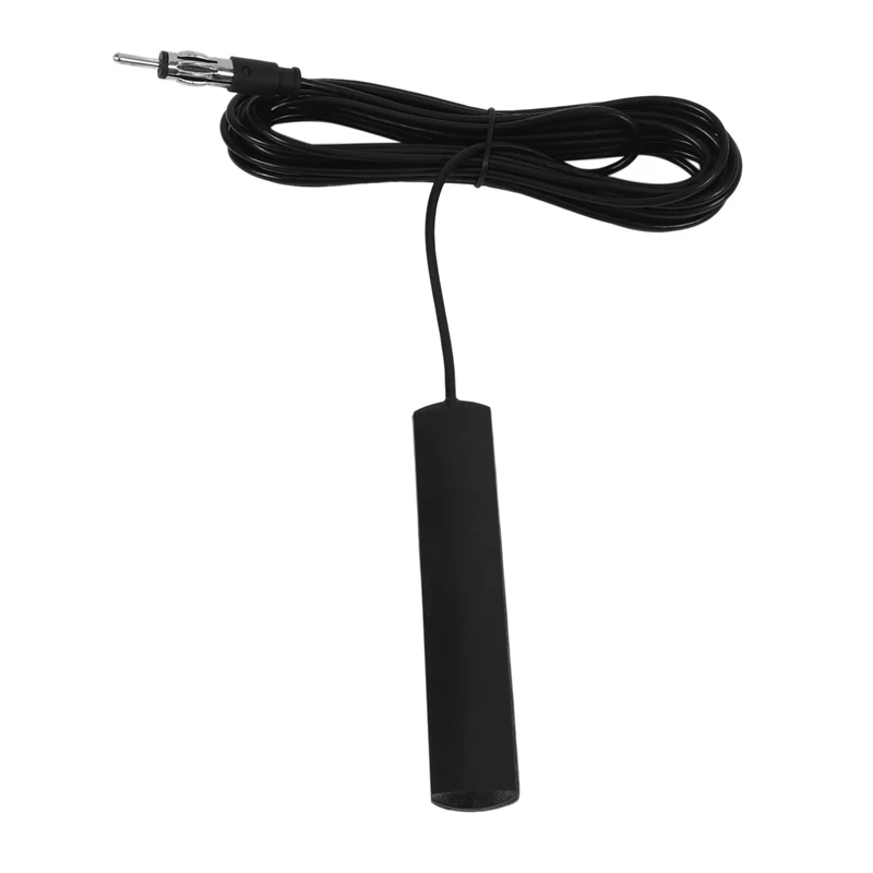 2X ANT-309 Car Radio Antenna - Universal Car FM Radio Antenna Patch Black Radio Antenna Amplifier Aerial 85-112MHZ 5M