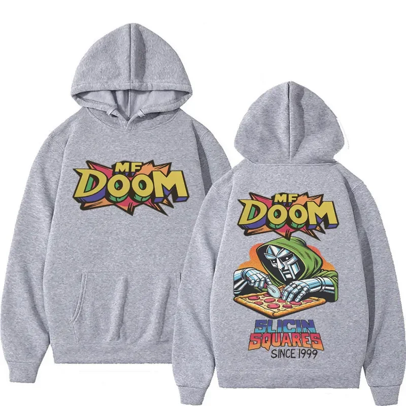 Rapper MF DOOM Hoodie Comic Vintage Style Hip Hop Graphic Hoodies Men Women Fashion Casual  Sweatshirt Harajuku Streetwear